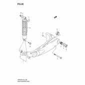 Схема узла: Задний рычаг подвески для Suzuki AN650 Burgman (EU analogue of SkyWave)