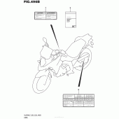 Схема вузла: Інформаційні наклейки (Dl650Al7 E28) для Suzuki DL650 V-Strom