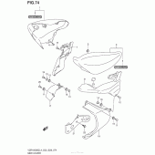 Схема вузла: Side Cover (Vzr1800Bzl4 E28) для Suzuki VZR1800 Boulevard M109R BOSS
