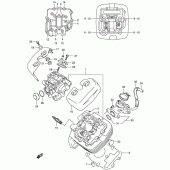 Схема вузла: Головка циліндра (Front) для Suzuki VL125 Intruder LC