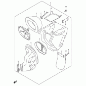 Схема узла: Воздушный фильтр для Suzuki RM125