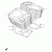 Схема вузла: Циліндр для Suzuki VS1400 Intruder 1400