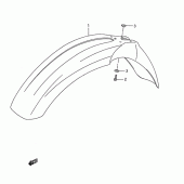 Схема вузла: Переднє крило для Suzuki RM250