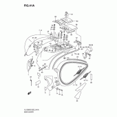 Схема вузла: Бічна кришка (Model k6/k7) Suzuki VL1500 Intruder C1500/ Boulevard C90