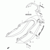 Схема вузла: Задній підсідельний обтічник (Gsf1200k5) для Suzuki GSF1200 Bandit
