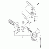 Схема вузла: Лівий пульт керування рульовим для Suzuki TS125