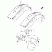 Схема вузла: Заднє крило (Model v/w) для Suzuki VS1400 Intruder 1400