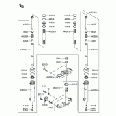 Схема вузла: Вилка передньої осі для Suzuki DR-Z110