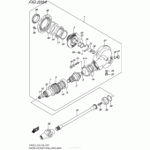 Схема узла: Редуктор & Карданный вал для Suzuki VZ800 Boulevard M50