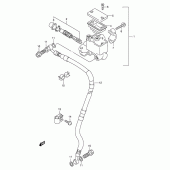 Схема вузла: Передній гальмівний циліндр Suzuki DR350