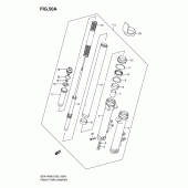 Схема узла: Передняя вилка (Model k5) для Suzuki GSX1400