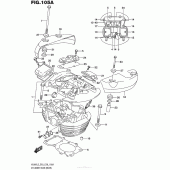 Схема вузла: Головка циліндра (Задня) (Vl800L5 E03) для Suzuki VL800 Boulevard C50