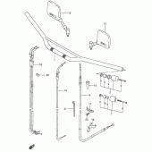 Схема узла: Руль & Тросики для Suzuki DR650 DR650SE