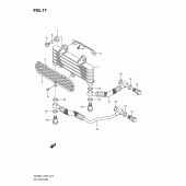 Схема вузла: Олійний охолоджувач для Suzuki DL650 V-Strom
