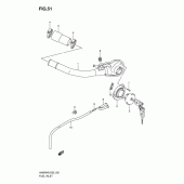 Схема вузла: Горловина паливного бака для Suzuki AN650 Burgman (EU analogue of SkyWave)