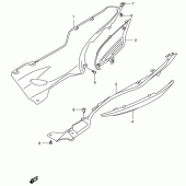 Схема вузла: Нижні молдинги (Спідниці) (Model y) для Suzuki AN400 Burgman (EU analogue of SkyWave)