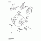 Схема узла: Топливный бак для Suzuki DR200 DR200SE
