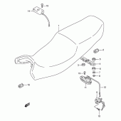 Схема узла: Сиденье (Model s/t) для Suzuki GSX750 Katana