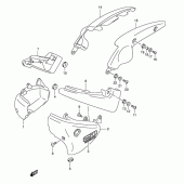 Схема вузла: Бічні панелі для Suzuki VL250 Intruder LC