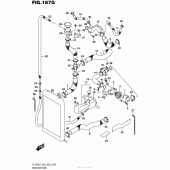 Схема узла: Патрубок системы охлаждения (Vl1500Tl7 E33) для Suzuki VL1500 Boulevard C90T B.O.S.S