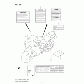 Схема узла: Информационные наклейки (Gsx-R750 L2 E28) для Suzuki GSX-R750