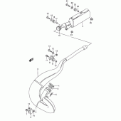 Схема вузла: Вихлопна система (Model k/l/m/n) для Suzuki RMX250