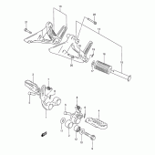 Схема узла: Подножки для Suzuki DR800