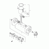 Схема вузла: Колінчастий вал & Поршень (Model) для Suzuki RM250