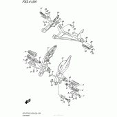 Схема вузла: Підніжки для Suzuki GSX-S750
