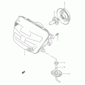 Схема вузла: Фара (Model m/n/p/r) для Suzuki RGV250