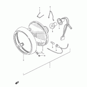 Схема узла: Фара (E4) для Suzuki TS125