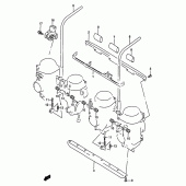 Схема вузла: З'єднувачі карбюратора для Suzuki GSF1200 Bandit