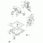 Схема вузла: Насос масляний & Піддон & Паливний насос (Model t/v) для Suzuki GSX-R750