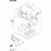 Схема вузла: Передній гальмівний супорт для Suzuki SV650