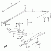 Схема узла: Подножка & Задний тормоз для Suzuki GZ250 Marauder