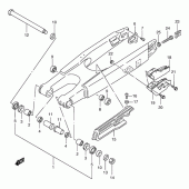 Схема вузла: Задній важіль підвіски (Model y) для Suzuki RM250
