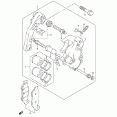 Схема вузла: Передній гальмівний супорт для Suzuki DR-Z400 DR-Z400S