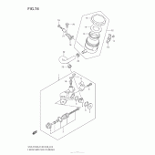 Схема узла: Передний тормозной цилиндр для Suzuki GSX-R750