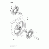 Схема узла: Переднее колесо для Suzuki GSX-R600
