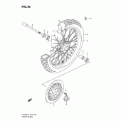 Схема узла: Переднее колесо для Suzuki TU250