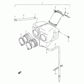 Схема узла: Воздушный фильтр для Suzuki GS500