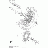 Схема вузла: Переднє колесо Suzuki DR-Z400 DR-Z400SM