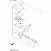 Схема вузла: Задній гальмівний циліндр для Suzuki AN650 Burgman (EU analogue of SkyWave)