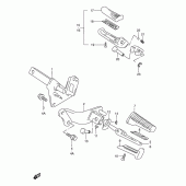 Схема узла: Подножки для Suzuki VZ800 Marauder