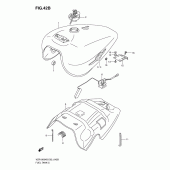 Схема вузла: Паливний бак (Vzr1800k8/u2k8/nk8/nu2k8) для Suzuki VZR1800 Intruder M1800R/ Boulevard M109R