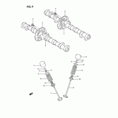 Схема вузла: Розподільний вал & Клапан для Suzuki GSX-R750