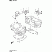 Схема вузла: Cylinder (Vl800L6 E28) для Suzuki VL800 Boulevard C50