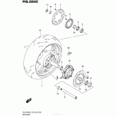 Схема узла: Заднее колесо (Gsx1300Ral5 E33) для Suzuki GSX1300 Hayabusa