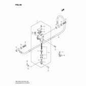 Схема вузла: Задній гальмівний циліндр Suzuki RM-Z450