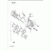 Схема вузла: Передній гальмівний супорт для Suzuki GSX-R1100